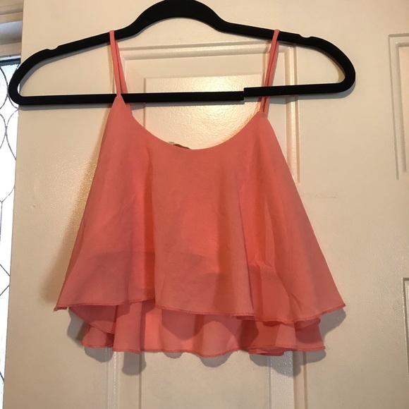 Zenana Outfitters - Women’s Pink Flowy Crop Top -S - Picture 3 of 6